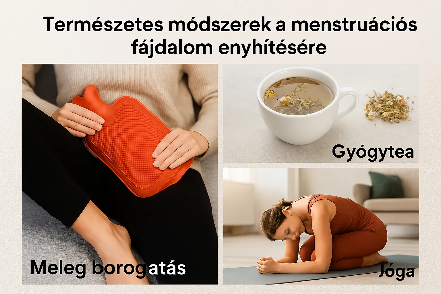 Kibirhatatlan menstruációs fájdalom ellen hatékony természetes módszerek Természetes módszerek a menstruációs fájdalom enyhítésére - meleg borogatás, gyógytea, jóga