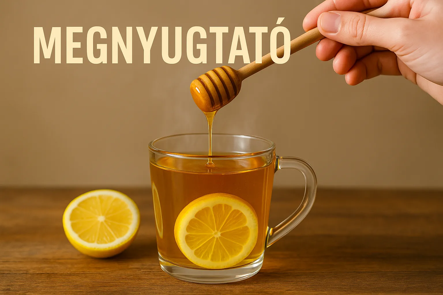 A megfázás kezelése mézzel és teával Méz csöpög egy kanálról egy csésze gyógyteába a megfázás enyhítésére.